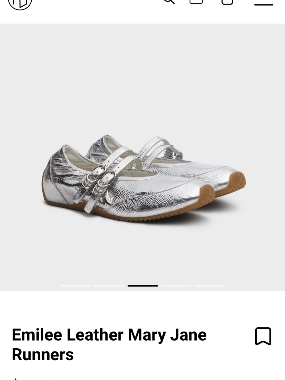 rag & bone Emilee Metallic Mary Jane Sneakers - Silver - 8.5